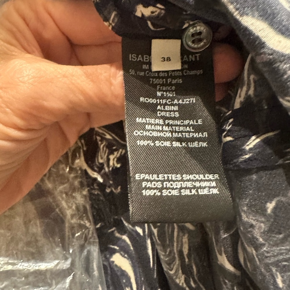 Isabel Marant Blue Marble Print Dress - Picture 6 of 8